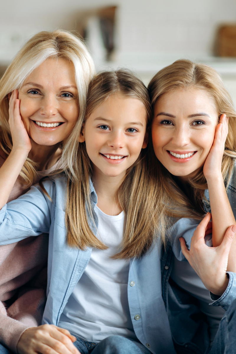 Family Smiling Sugar Creek Orthodontics in Normal and Lincoln, IL